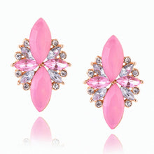 Load image into Gallery viewer, Black Blue Crystal Rhinestone Drop Earrings