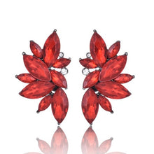 Load image into Gallery viewer, Black Blue Crystal Rhinestone Drop Earrings