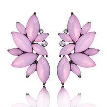Load image into Gallery viewer, Black Blue Crystal Rhinestone Drop Earrings