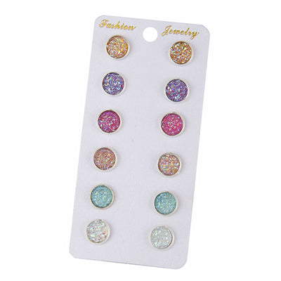 Mixed Color Fashion Stud Earring Sets