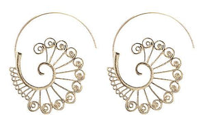 Retro Fashion Alloy Gold Color Statement Earrings