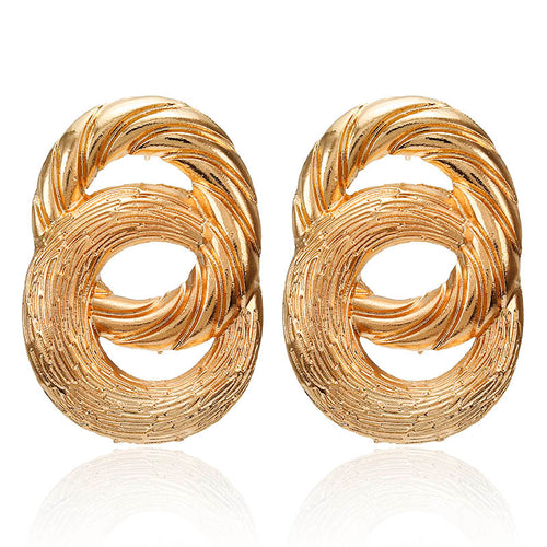 Gold Color Maxi Statement Earrings